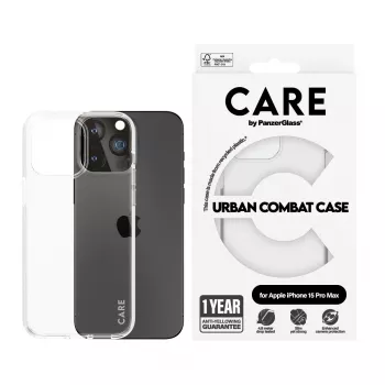 Custodia PanzerGlass CARE™ by ® Urban Combat trasparente iPhone 15 Pro Max