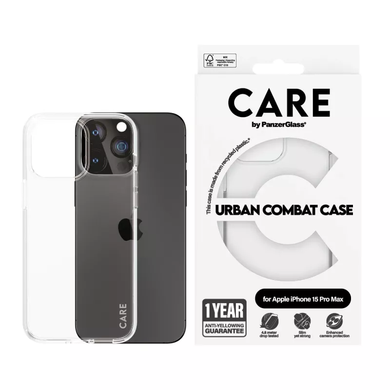 Custodia PanzerGlass CARE™ by ® Urban Combat trasparente iPhone 15 Pro Max