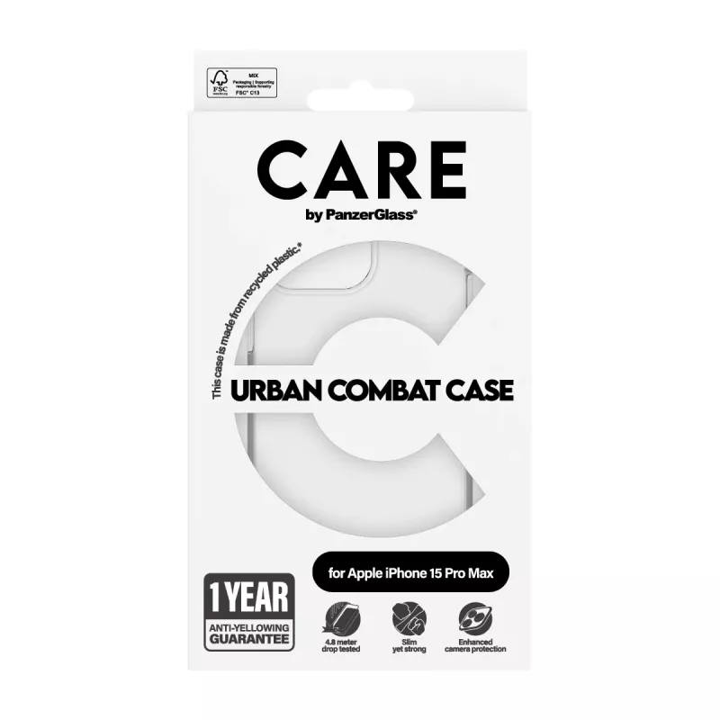 Custodia PanzerGlass CARE™ by ® Urban Combat trasparente iPhone 15 Pro Max