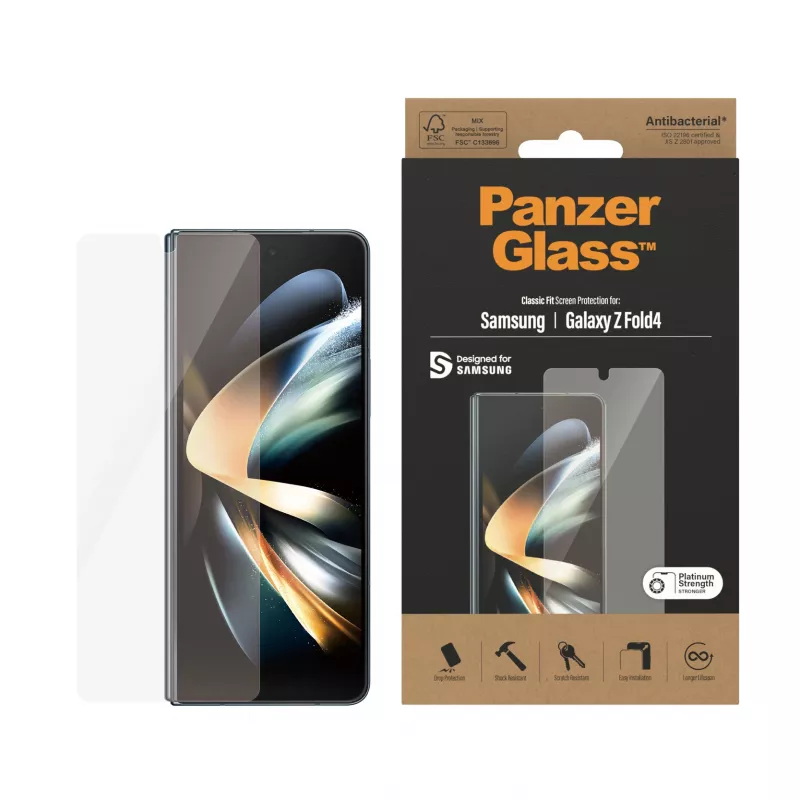 Pellicola protettiva per display PanzerGlass per Samsung Galaxy Z Fold4 antibatterica antigraffio