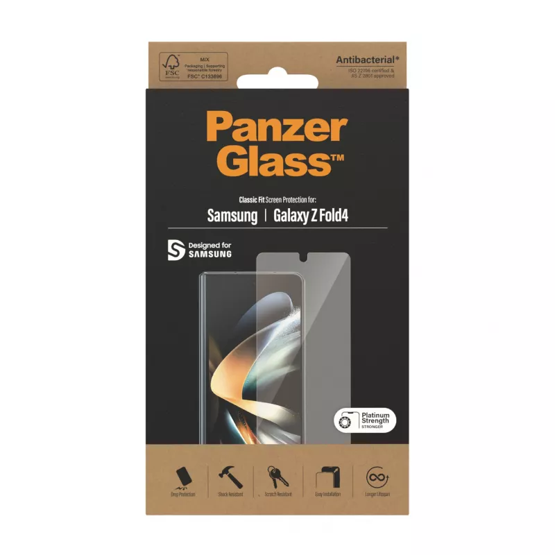 Pellicola protettiva per display PanzerGlass per Samsung Galaxy Z Fold4 antibatterica antigraffio
