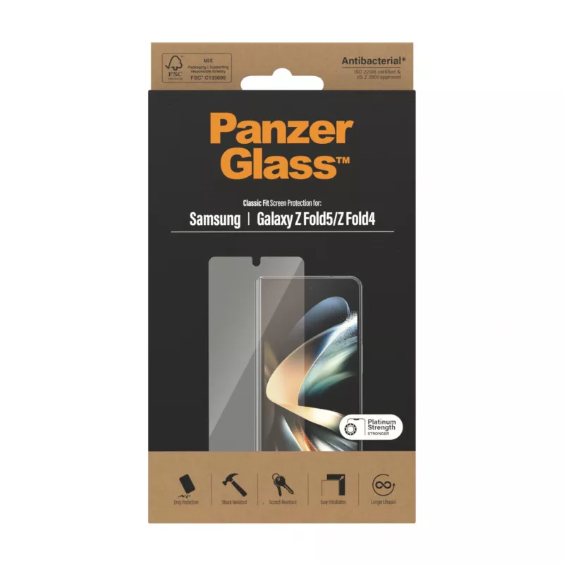Pellicola protettiva per display PanzerGlass per Samsung Galaxy Z Fold4 antibatterica antigraffio