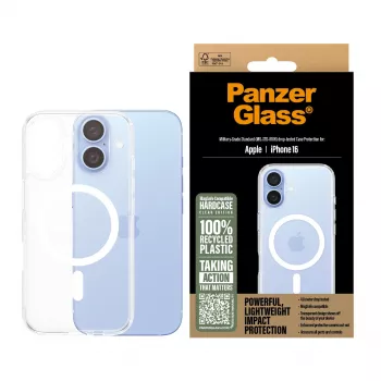 Cover PanzerGlass HardCase trasparente con MagSafe bianco iPhone '24 6.1 pollici