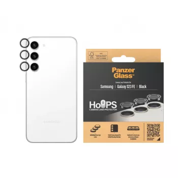 Protezione lenti fotocamera PanzerGlass Hoops Samsung Galaxy S23 FE nero antigraffio antiurto