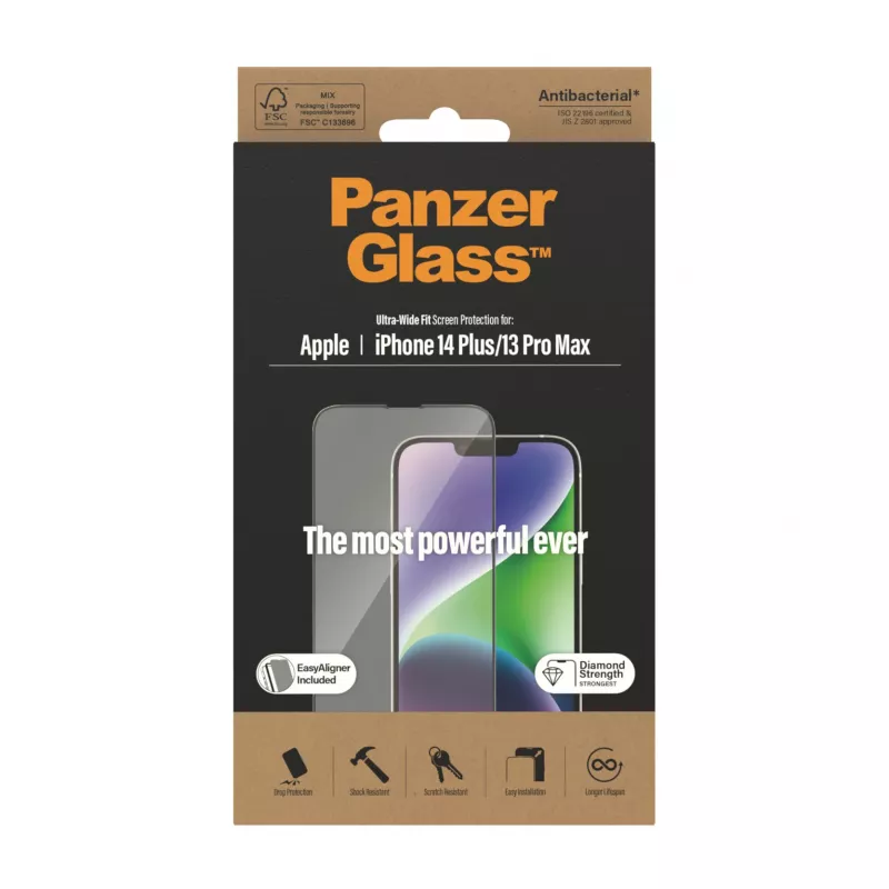 Pellicola protettiva per display PanzerGlass ® iPhone 14 Plus | 13 Pro Max | Ultra-Wide Fit con EasyAligner