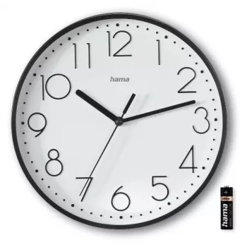 Hama Salina Orologio al quarzo rotondo nero, bianco