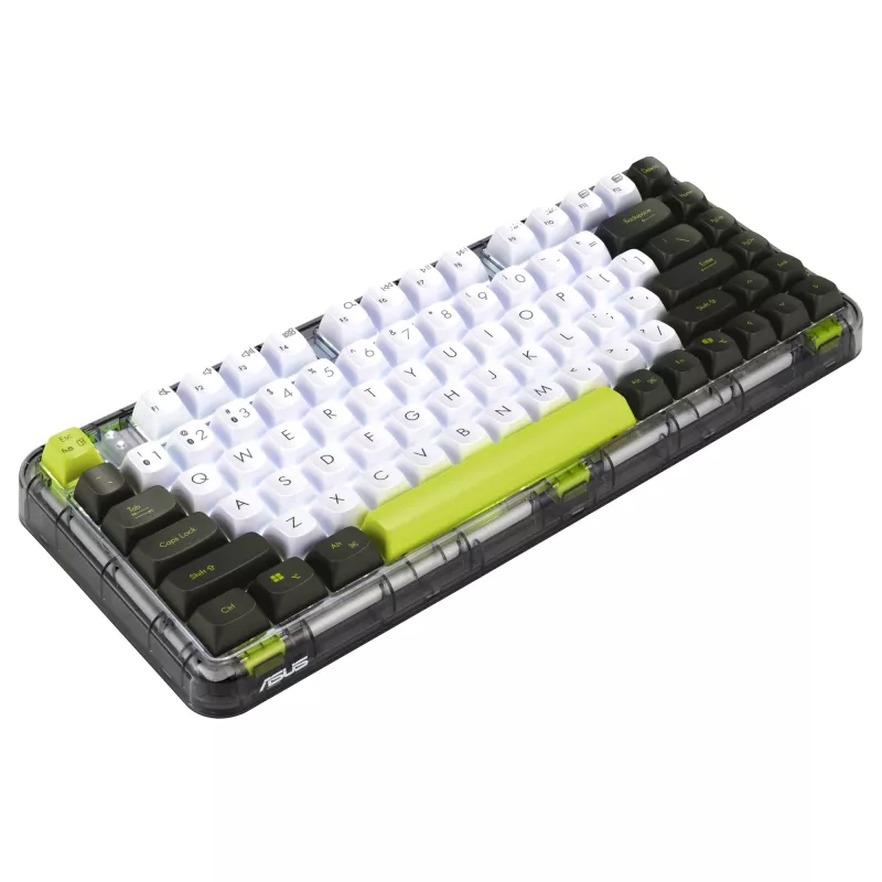 ASUS Jelly75 KD201 tastiera meccanica, layout 75%, USB, RF Wireless e Bluetooth, multicolore