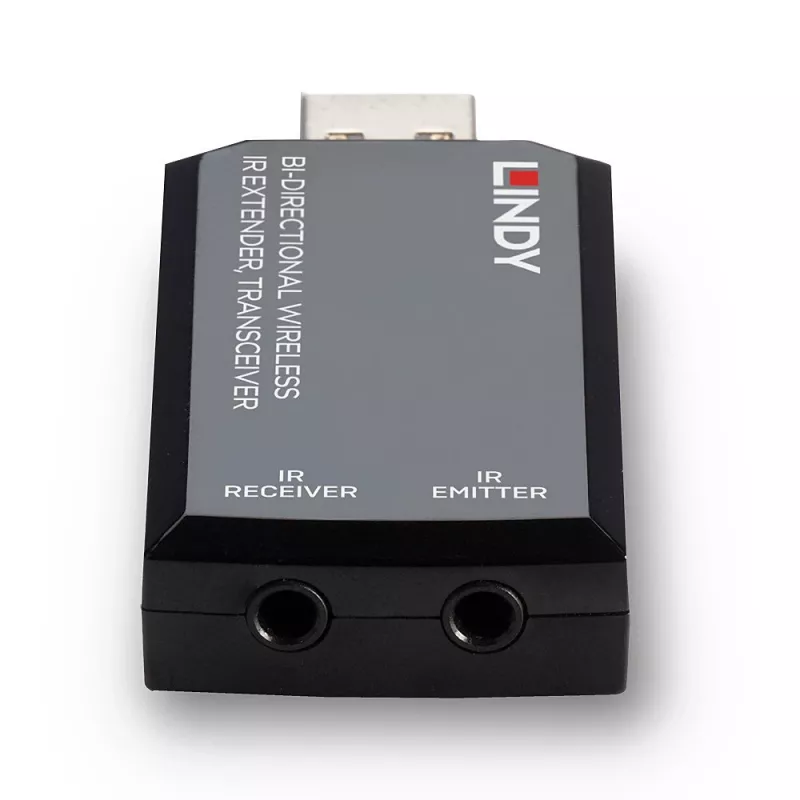 Lindy extender IR wireless bidirezionale, ricetrasmettitore, trasmettitore e ricevitore AV, 150 m, con filo, nero