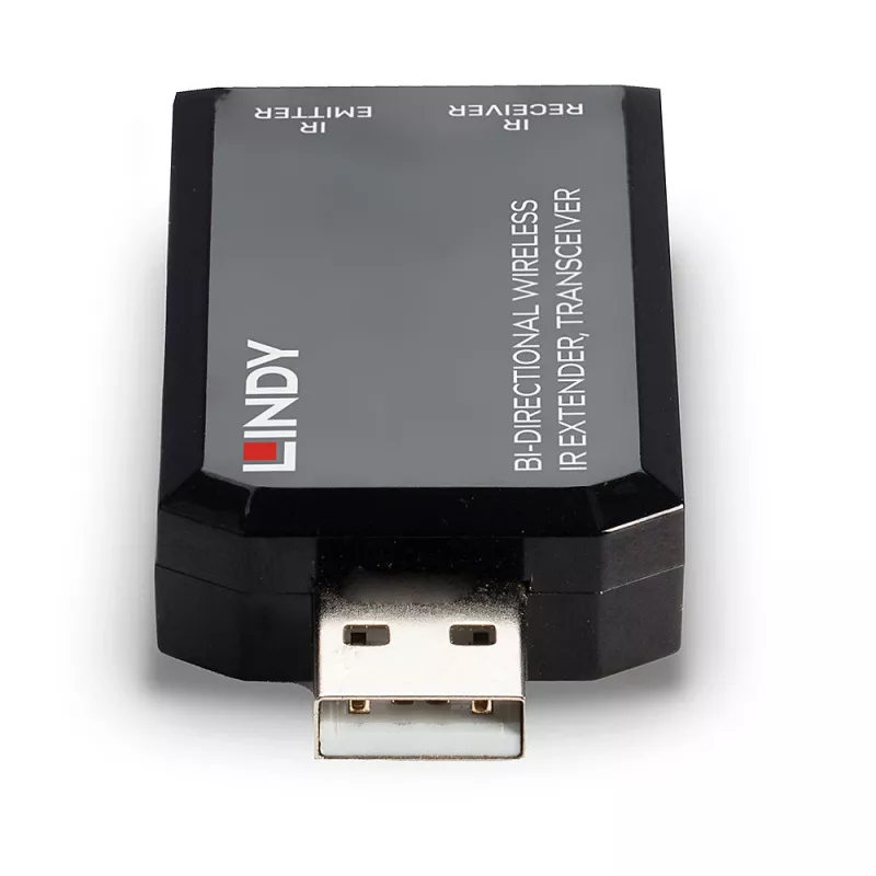 Lindy extender IR wireless bidirezionale, ricetrasmettitore, trasmettitore e ricevitore AV, 150 m, con filo, nero