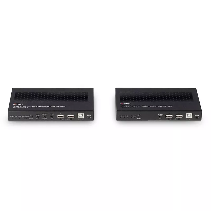 Lindy extender KVM HDBaseT 3.0 Cat.6A HDMI 4K60, audio, IR e RS-232 100 m
