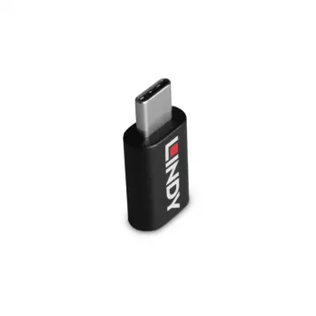 Lindy USB 3.2 Type-C su C 100W data blocker, USB Type-C, USB Type-C, nero