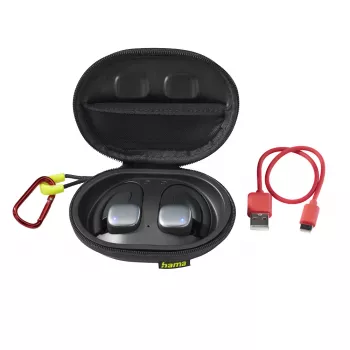 Hama Spirit Athletics headset True Wireless Stereo (TWS) con archetto sport Bluetooth nero