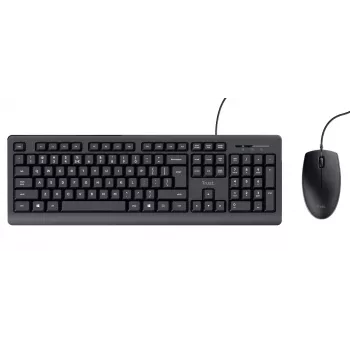 Trust TKM-250 tastiera mouse inclusi ufficio USB QWERTZ tedesco nero