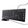 Trust TKM-250 tastiera mouse inclusi ufficio USB QWERTZ tedesco nero
