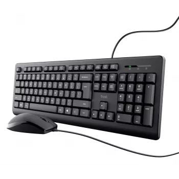 Trust TKM-250 tastiera mouse inclusi ufficio USB QWERTZ tedesco nero