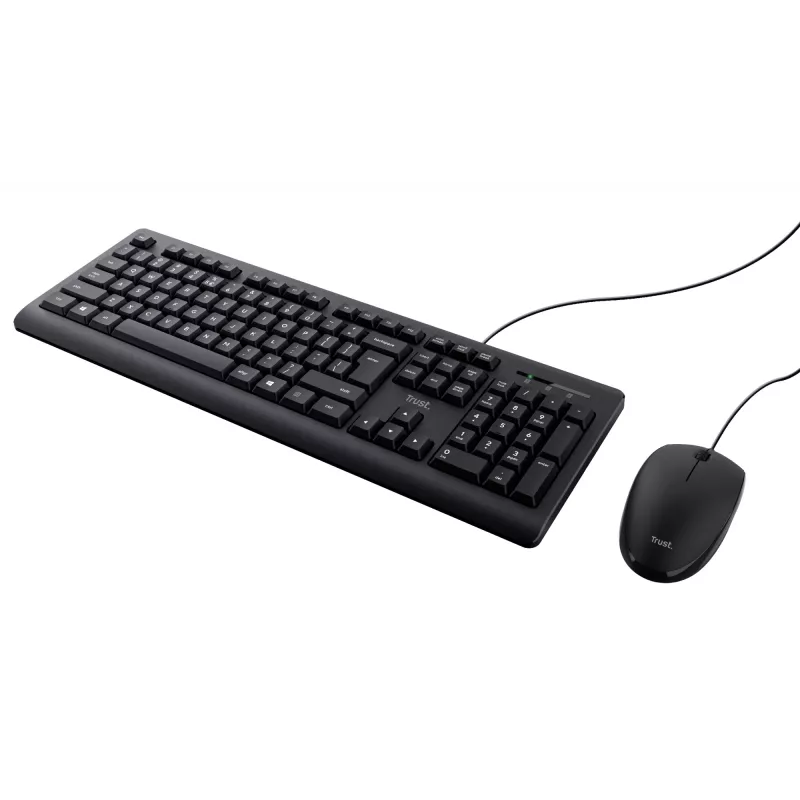 Trust TKM-250 tastiera mouse inclusi ufficio USB QWERTZ tedesco nero