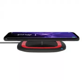 Caricabatterie wireless RealPower FreeCharge-10 smartphone nero rosso