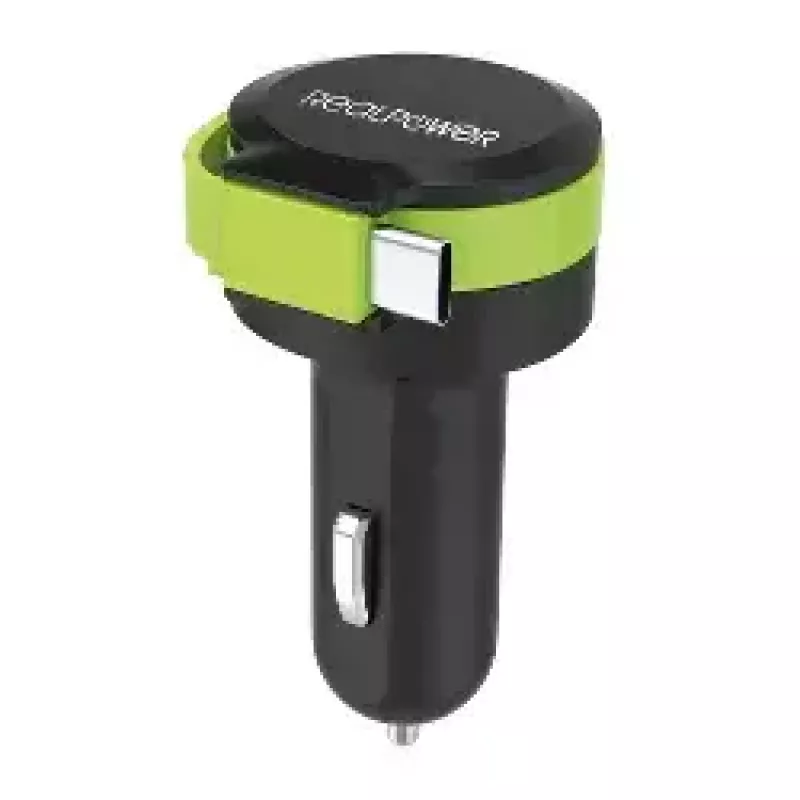 Caricabatterie mobile RealPower 257636 universale nero verde