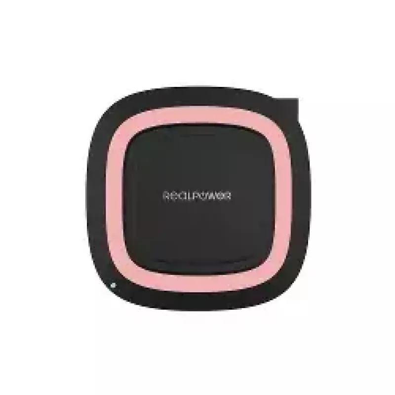 RealPower FreeCharge-10 Stazione di ricarica wireless con adattatore, nero/rosa (266105)