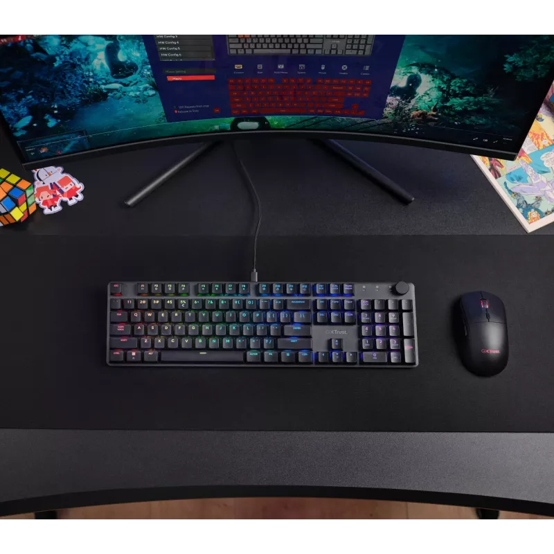 Tastiera gaming Trust GXT 866 Torix meccanica USB QWERTZ nero