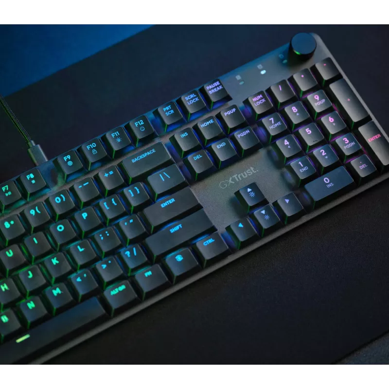 Tastiera gaming Trust GXT 866 Torix meccanica USB QWERTZ nero