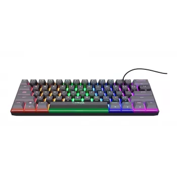 Tastiera gaming Trust GXT 867 Acira USB QWERTZ tedesca nero grigio 60% meccanica RGB