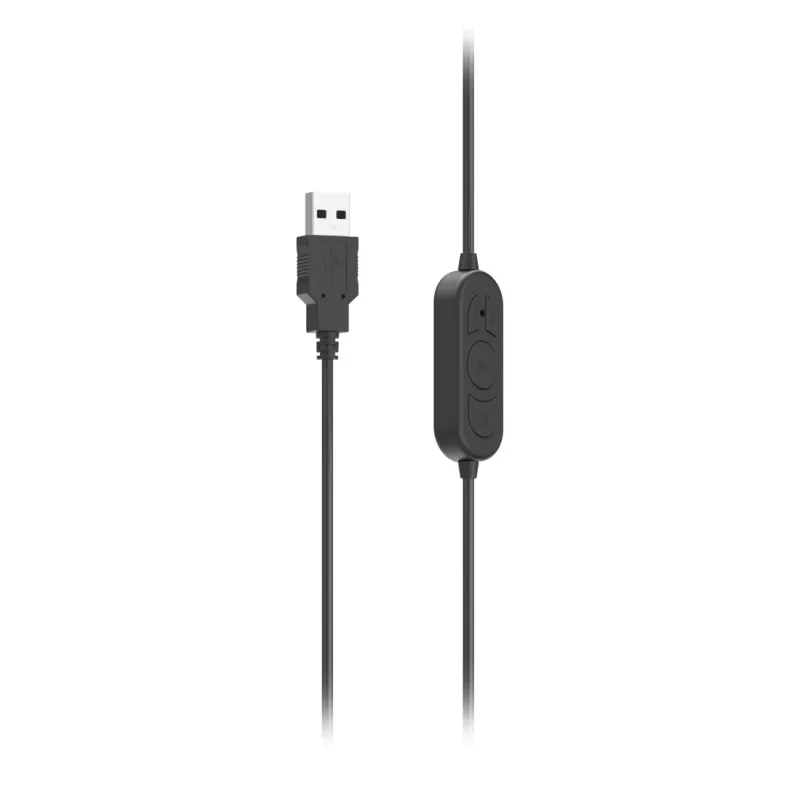 Hama HS-USB300 V2 Headset Cablato Archetto Ufficio/Call center USB Type-A Nero