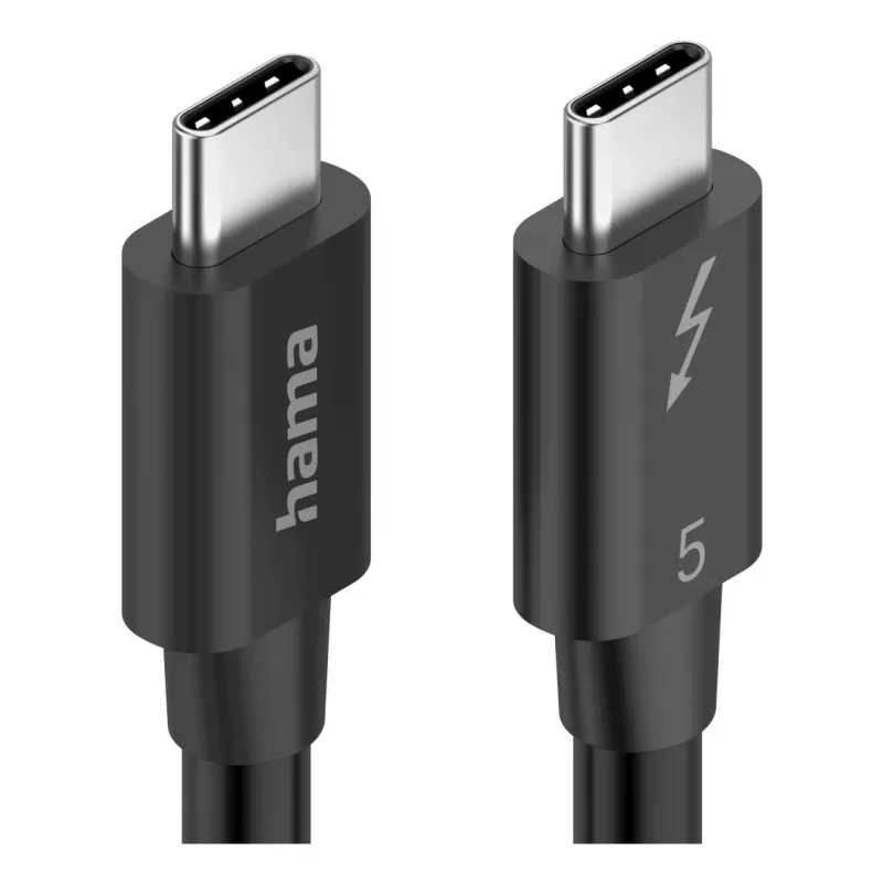 Hama Cavo USB-C Thunderbolt 5 80 Gbit/s, 5 A, 240 W, 8K, 1 m