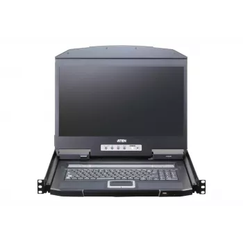 Console rack ATEN CL3116NX 47 cm (18,5 inch) LCD 1366x768 USB/PS2 VGA 1U metallo/plastica nero
