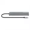 Manhattan dock/hub USB-C con lettore di schede, porte (x5): HDMI, USB-A (x2) e USB-C (x2), con Power Delivery (PD) 100W – richiede caricabatterie USB-C esterno (non incluso). Alimentato via USB (nessun alimentatore esterno necessario) quando PD non è utilizzato