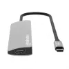 Manhattan dock/hub USB-C con lettore di schede, porte (x5): HDMI, USB-A (x2) e USB-C (x2), con Power Delivery (PD) 100W – richiede caricabatterie USB-C esterno (non incluso). Alimentato via USB (nessun alimentatore esterno necessario) quando PD non è utilizzato