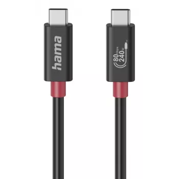 Cavo USB-C Hama, E-Marker, USB4 Gen4, 80 Gbit/s, 5 A, 240 W, 1,00 m