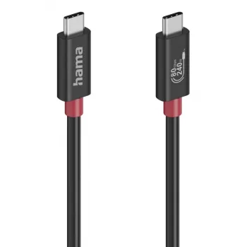 Cavo USB-C Hama, E-Marker, USB4 Gen4, 80 Gbit/s, 5 A, 240 W, 1,00 m