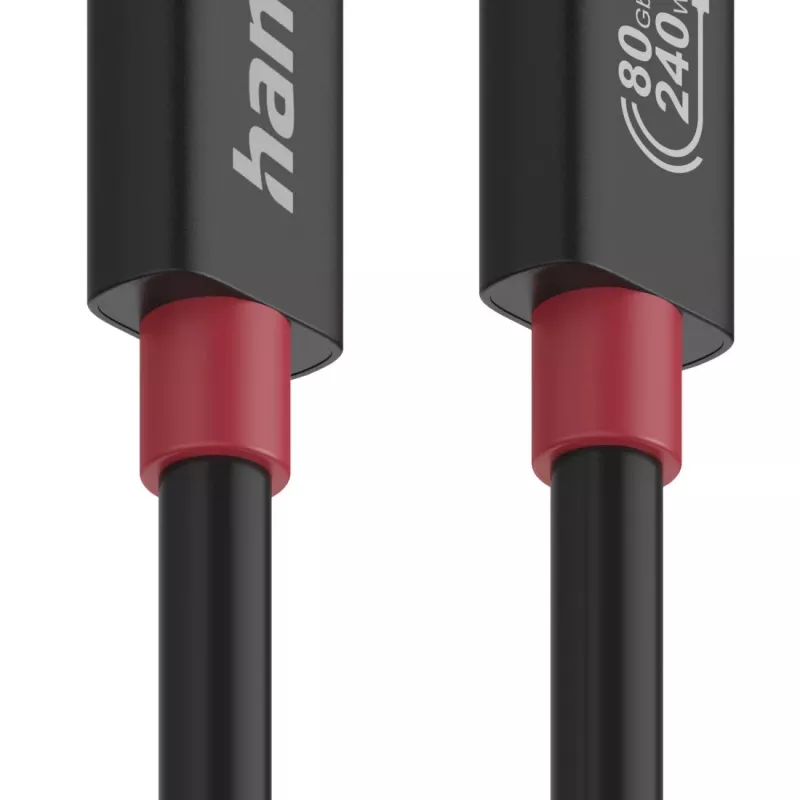 Cavo USB-C Hama, E-Marker, USB4 Gen4, 80 Gbit/s, 5 A, 240 W, 1,00 m
