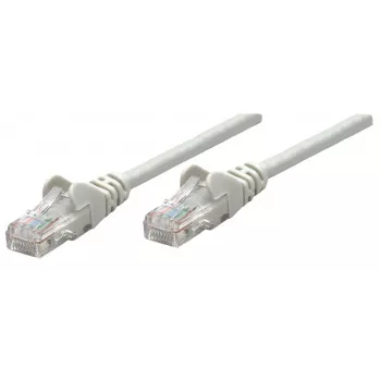 Cavo patch di rete Intellinet, Cat5e, 0,25 m, grigio, CCA, SF/UTP, PVC, RJ45, contatti placcati oro, protezione linguetta, guaina antitorsione, garanzia a vita