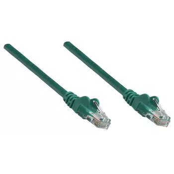Cavo patch di rete Intellinet, Cat6A, 0,25 m, verde, rame, S/FTP, LSOH / LSZH, PVC, RJ45, contatti placcati oro, senza linguetta, guaina antitaglio, garanzia a vita