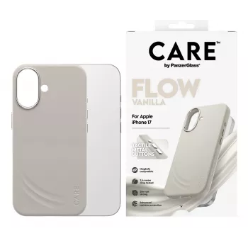 Cover PanzerGlass CARE by ® Feature FLOW Case Vanilla compatibile MagSafe iPhone 17