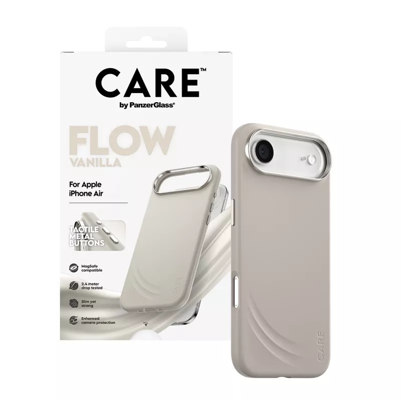 Cover PanzerGlass CARE by Feature FLOW Case Vanilla compatibile MagSafe iPhone Air