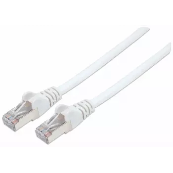 Cavo patch di rete Intellinet, cavo Cat7/connettore Cat6A, 3 m, bianco, rame, S/FTP, LSOH/LSZH, PVC, RJ45, contatti placcati oro, senza linguetta, guaina antitaglio, garanzia a vita