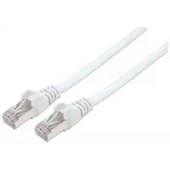 Cavo patch di rete Intellinet, Cat6, 10 m, bianco, rame, S/FTP, LSOH / LSZH, PVC, RJ45, contatti placcati oro, protezione linguetta, protezione antitaglio, garanzia a vita
