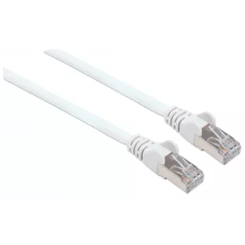 Cavo patch di rete Intellinet, Cat6, 7,5 m, bianco, rame, S/FTP, LSOH / LSZH, PVC, RJ45, contatti placcati oro, protezione antitaglio senza linguetta, garanzia a vita