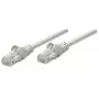 Cavo patch di rete Intellinet, Cat6, 7,5 m, grigio, CCA, U/UTP, PVC, RJ45, contatti placcati oro, protezione antitaglio senza linguetta, garanzia a vita
