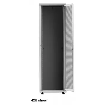 Armadio di rete Intellinet 19 pollici – a sé stante (Basic), 36U, 600x1000 mm (L x P), grigio, flatpack, max 600 kg, serratura porta a un punto, una serratura per parete laterale, profondità utile da 123 a 773 mm, rack, IP20, acciaio