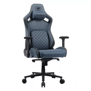 Sedia da gaming universale Cougar CGR-DSF-BUB — seduta imbottita, carico max 150 kg, B760 x T690 x H1295 mm, navy