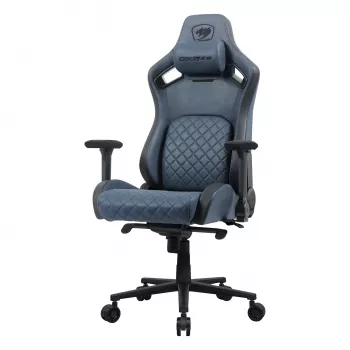 Sedia da gaming universale Cougar CGR-DSF-BUB — seduta imbottita, carico max 150 kg, B760 x T690 x H1295 mm, navy
