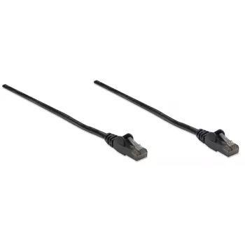 Intellinet Cavo patch di rete, Cat. 6, 10 m, nero, CCA, U/UTP, PVC, RJ45, contatti dorati, senza linguetta, scarico di trazione stampato, garanzia a vita