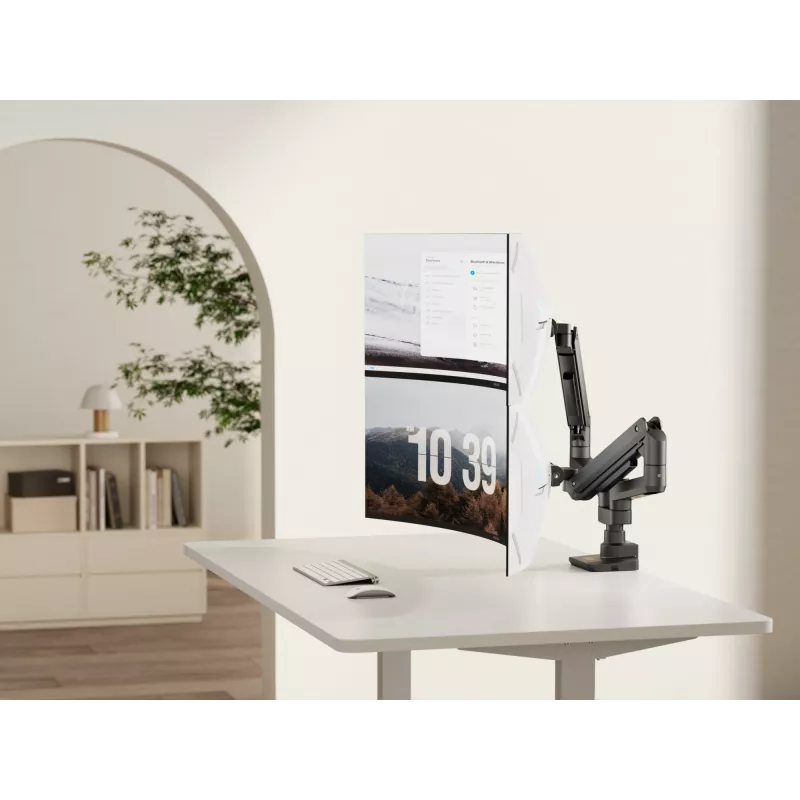Equip Supporto da tavolo heavy-duty per doppio monitor 17-35 pollici, nero