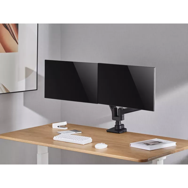 Equip Supporto da tavolo heavy-duty per doppio monitor 17-35 pollici, nero