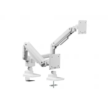 Equip Supporto da tavolo heavy-duty per doppio monitor 17-35 pollici, bianco