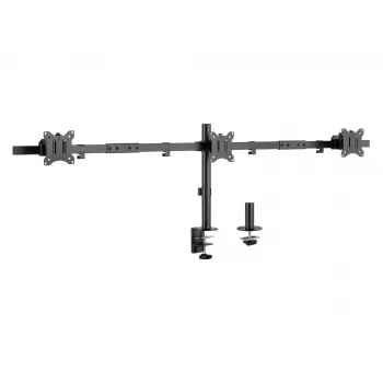 Equip Supporto da tavolo per triplo monitor a braccio articolato 17-32 pollici morsetto/passaggio scrivania 21 kg